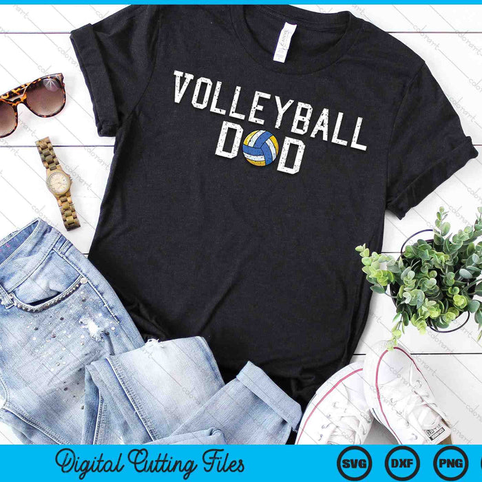 Volleyball Dad Clothing Retro Vintage Volleyball Dad SVG PNG Cutting Printable Files