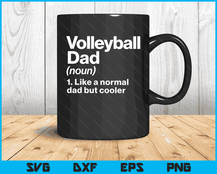 Volleybal papa definitie grappig & Sassy sport SVG PNG digitale snijbestanden