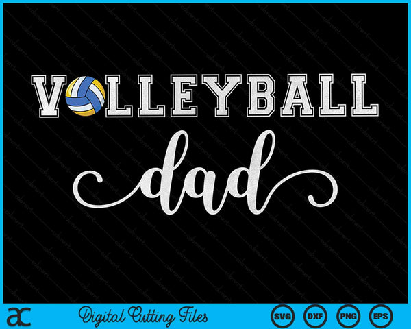 Volleybal vader volleybal sport minnaar verjaardag vaders dag SVG PNG digitale snijbestanden 