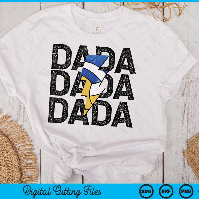 Volleyball Dada Distressed Lightning Bolt SVG PNG Digital Printable Files