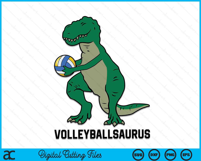 Volleybal dinosaurus volleybal jongen kinderen volleybal volleybalsaurus SVG PNG digitale snijbestanden