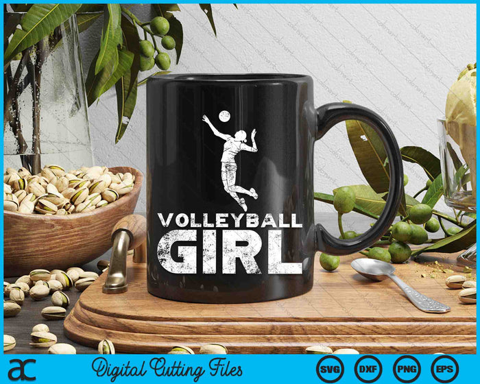 Volleybal meisje speler Spiker Setter SVG PNG digitale afdrukbare bestanden