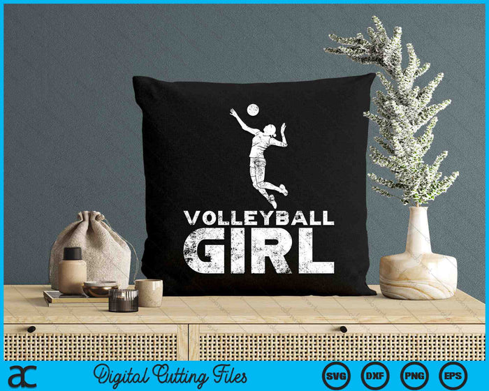 Volleyball Girl Player Spiker Setter SVG PNG Digital Printable Files