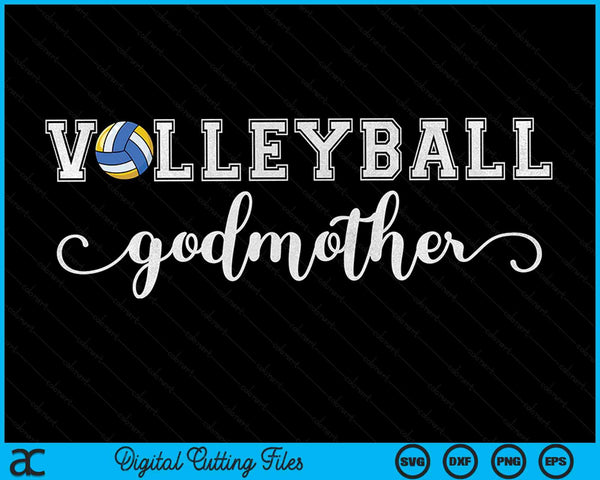 Volleybal Godmother Volleybal Sport Minnaar Verjaardag Moederdag SVG PNG Digitale Snijbestanden 