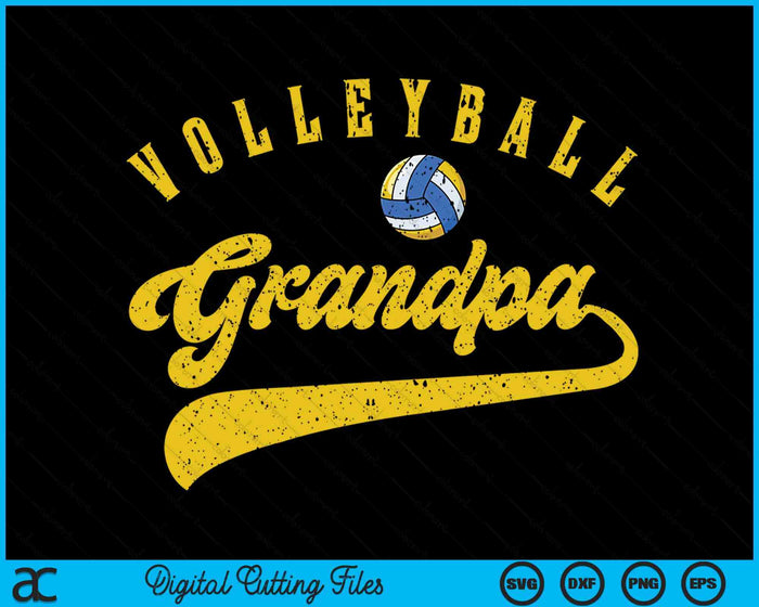 Volleyball Grandpa SVG PNG Digital Cutting Files