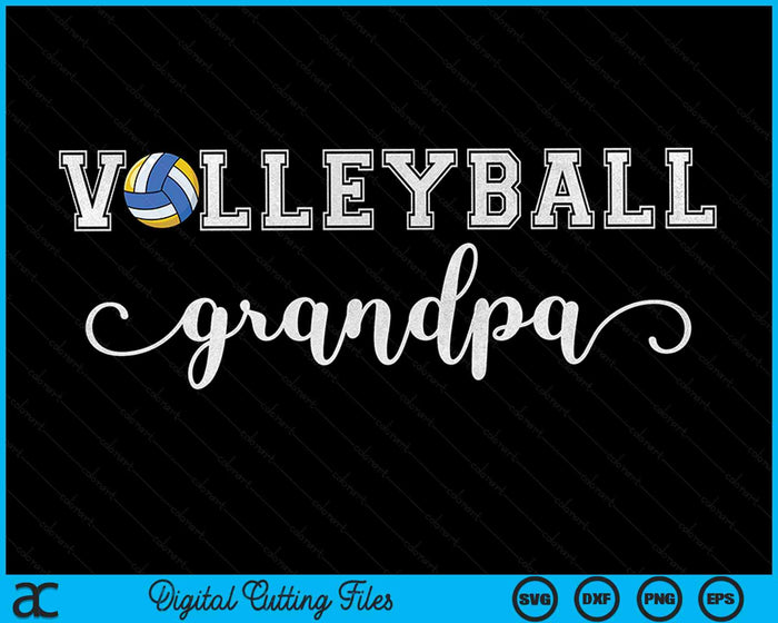 Volleybal opa volleybal sport liefhebber verjaardag vaders dag SVG PNG digitale snijbestanden 