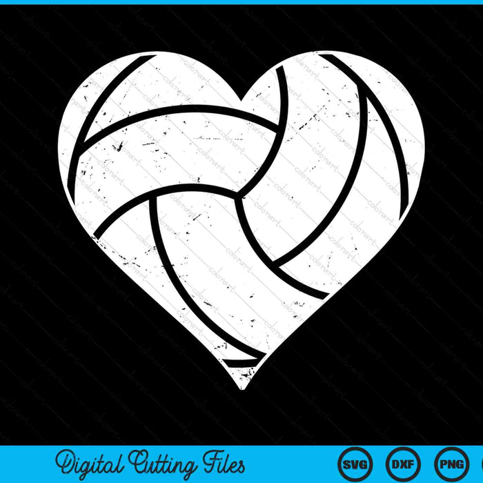 Volleyball heart love Valentines Day player SVG PNG cut file for Cricut