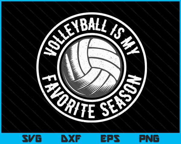 Volleybal is mijn favoriete seizoen Cheer Fan SVG PNG digitale snijbestanden
