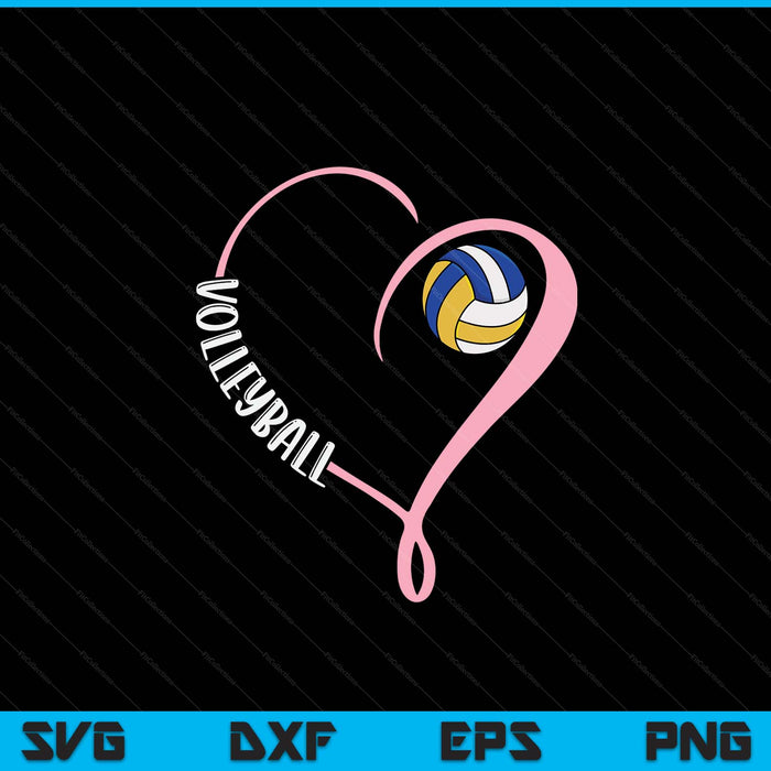 Volleyball Ladies Valentine's Day SVG PNG Digital Printable Files