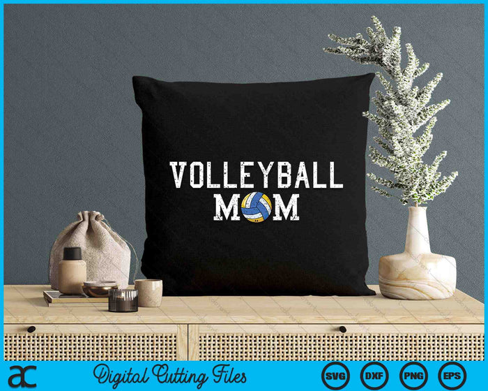 Volleyball Mama Clothing Retro Vintage Volleyball Mom SVG PNG Cutting Printable Files