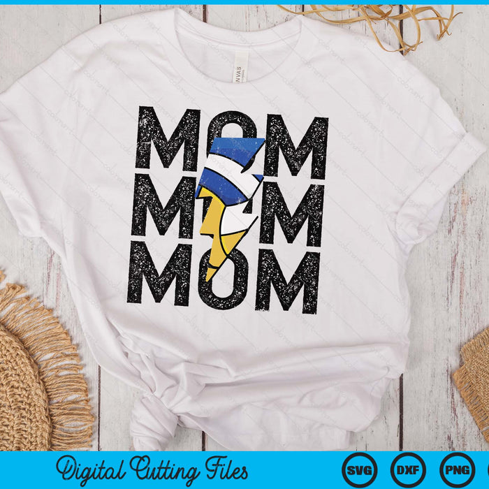 Volleyball Mom Distressed Lightning Bolt SVG PNG Digital Printable Files