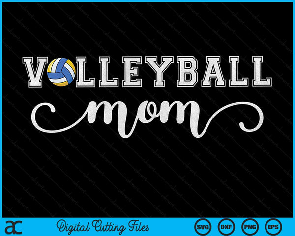 Volleybal moeder volleybal sport minnaar verjaardag Moederdag SVG PNG digitale snijbestanden 