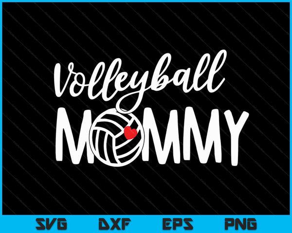 Volleybal mama schattige mama leven volleybal SVG PNG digitale snijbestanden