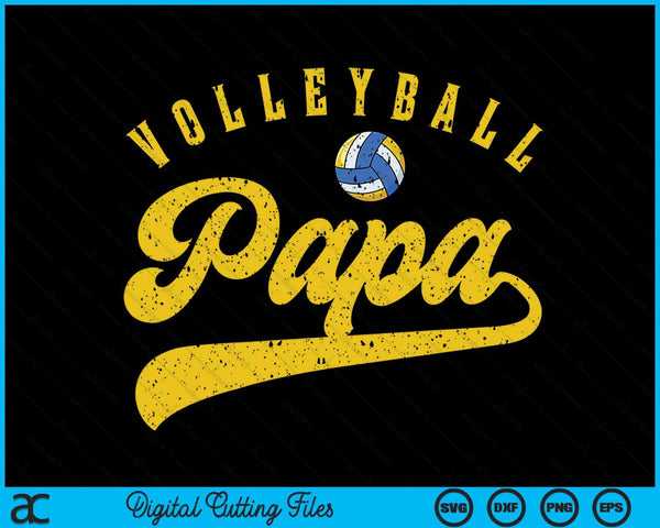 Volleyball Papa SVG PNG Digital Cutting Files
