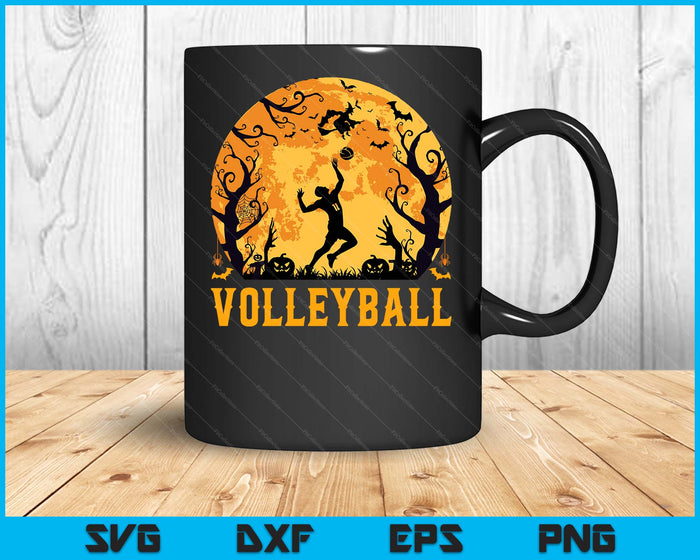 Volleyball Player Halloween Spooky Volleyball Lover Halloween SVG PNG Digital Cutting File