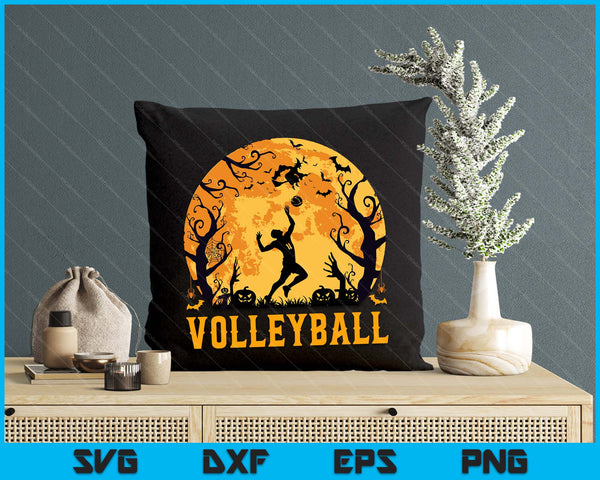 Volleyball Player Halloween Spooky Volleyball Lover Halloween SVG PNG Digital Cutting File