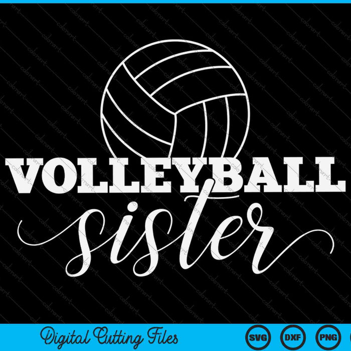 Volleyball sister volleyballer SVG cut file