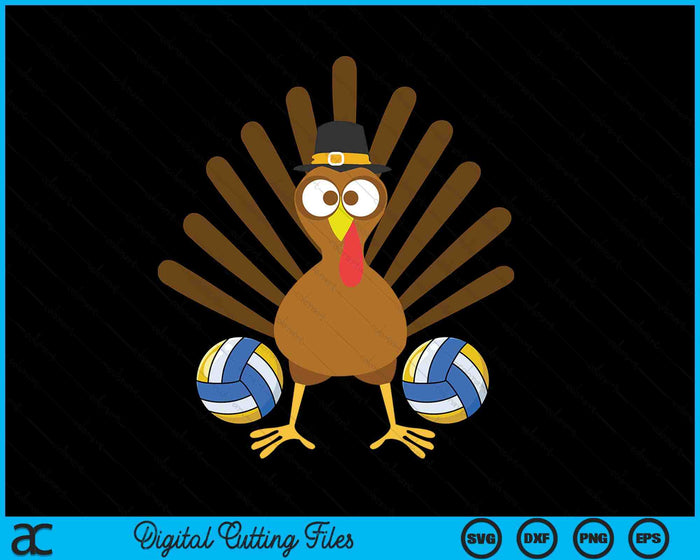 Volleyball Turkey Thanksgiving SVG PNG Digital Cutting Files