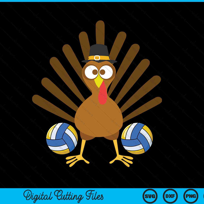 Volleyball turkey Thanksgiving SVG cut file