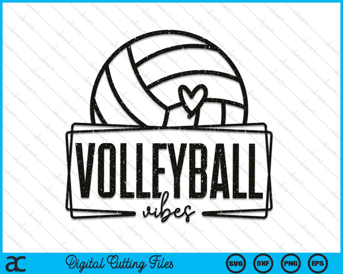 Volleyball Vibes SVG PNG Digital Printable Files