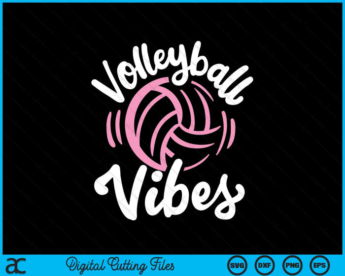 Volleybal Vibes Volleybal sport SVG PNG digitale snijbestanden