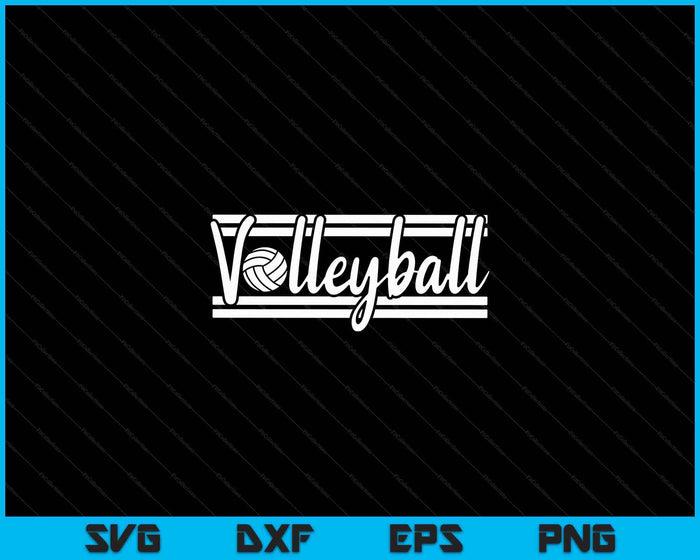 Voleibol para niñas mujeres SVG PNG archivos de corte digital