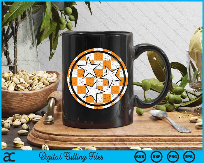 Volunteer State Orange And White Checkerboard Tennessee SVG PNG Digital Printable Files