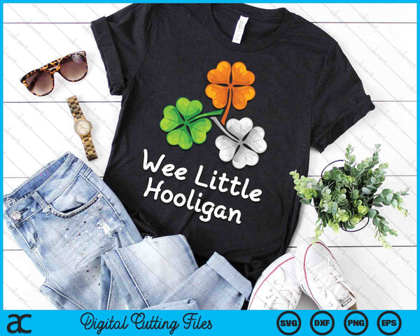 Wee Little Hooligan Kids St. Patrick's Day Boys Girl Svg Png Digital Printable Files