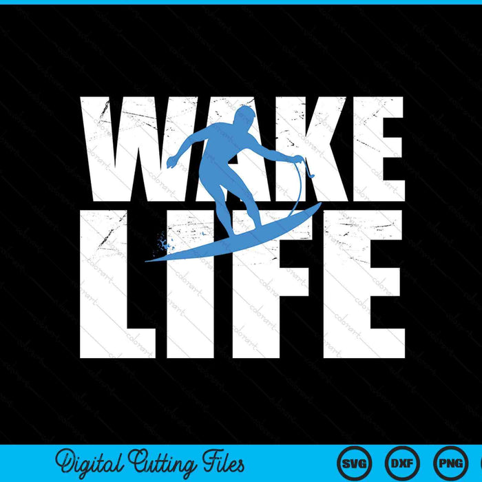 Wake surfing life boat lake SVG cut file