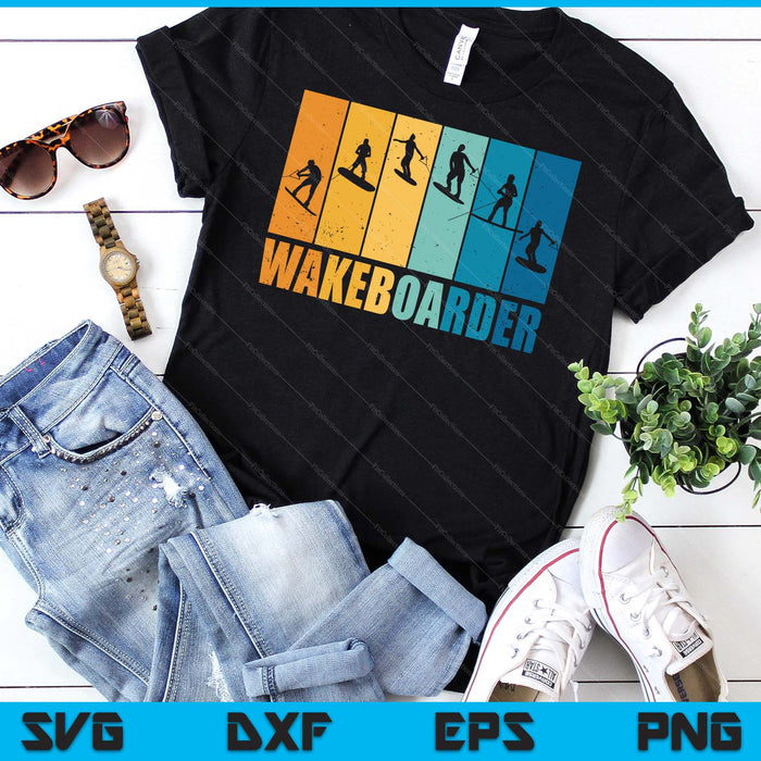 Wakeboarding Wakeboarder Vintage Wakeboard SVG PNG Digital Cutting Files
