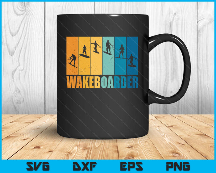 Wakeboarding Wakeboarder Vintage Wakeboard SVG PNG Digital Cutting Files