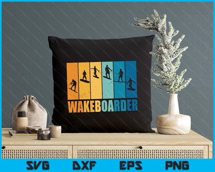 Wakeboarding Wakeboarder Vintage Wakeboard SVG PNG Digital Cutting Files