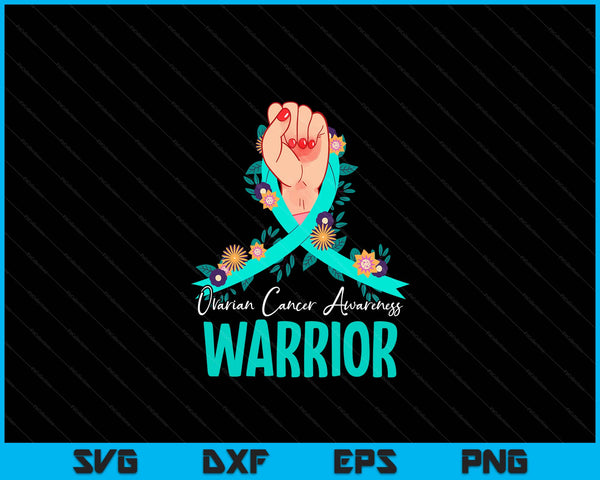 Warrior Ovarian Cancer Awareness SVG PNG Digital Cutting Files