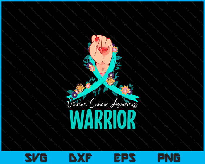 Warrior Ovarian Cancer Awareness SVG PNG Digital Cutting Files