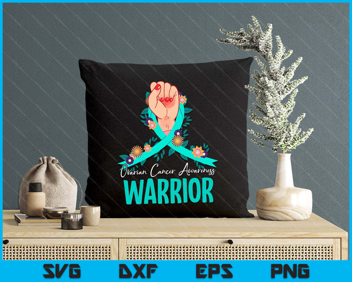 Warrior Ovarian Cancer Awareness SVG PNG Digital Cutting Files