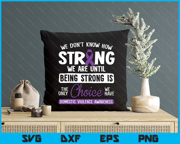 Warrior Survivor Domestic Violence Awareness Purple Ribbon SVG PNG Digital Printable Files