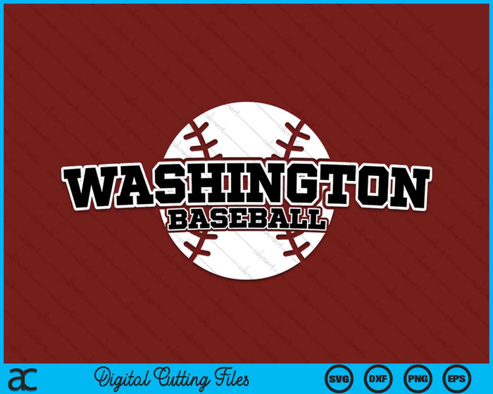 Washington honkbal blok lettertype SVG PNG digitale snijbestanden