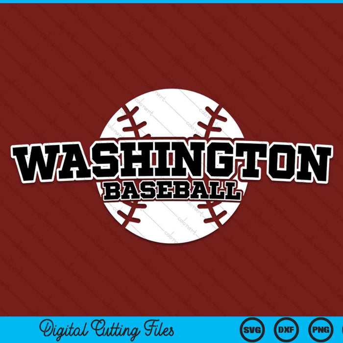 Washington Baseball Block Font SVG PNG Digital Cutting Files