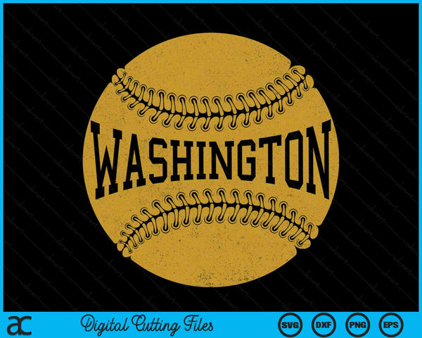 Washington Baseball Fan SVG PNG Digital Cutting Files