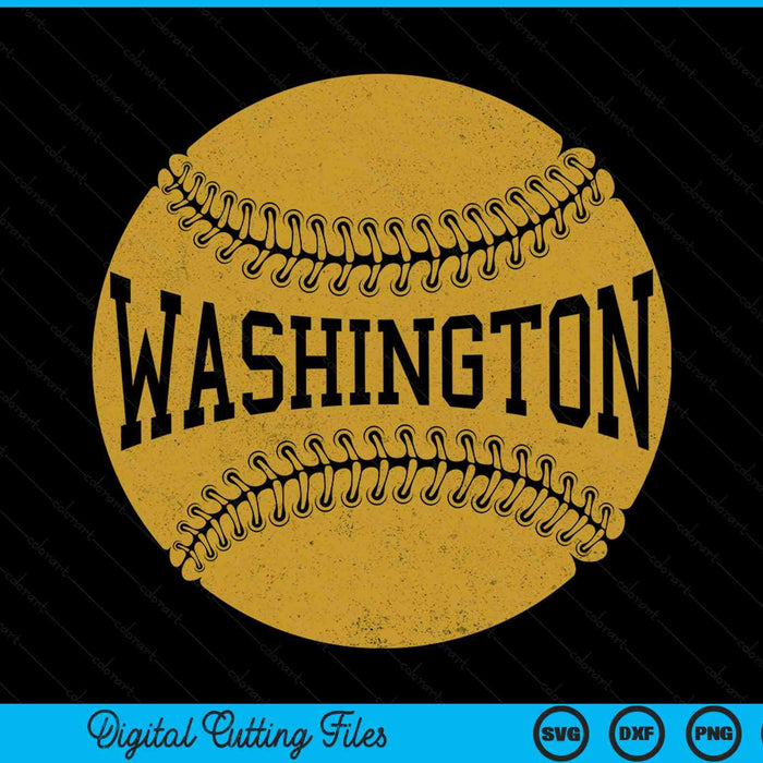 Washington baseball fan SVG cut file
