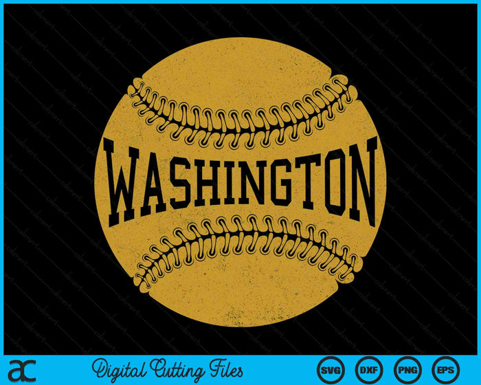 Washington Baseball Fan SVG PNG snijden afdrukbare bestanden 