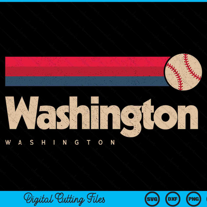 Washington Baseball Washington Retro Washington SVG PNG Digital Cutting Files