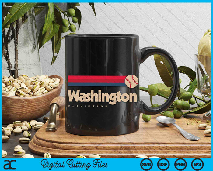 Washington Baseball Washington Retro Washington SVG PNG Digital Cutting Files