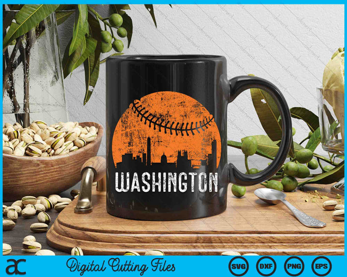 Washington Skyline Washington Baseball SVG PNG Digital Cutting Files