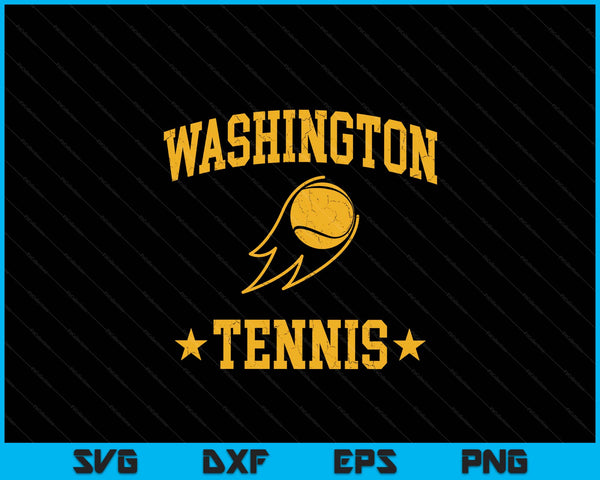 Washington Tennis Vintage Gameday Retro Tennis Lover SVG PNG Digital Printable Files
