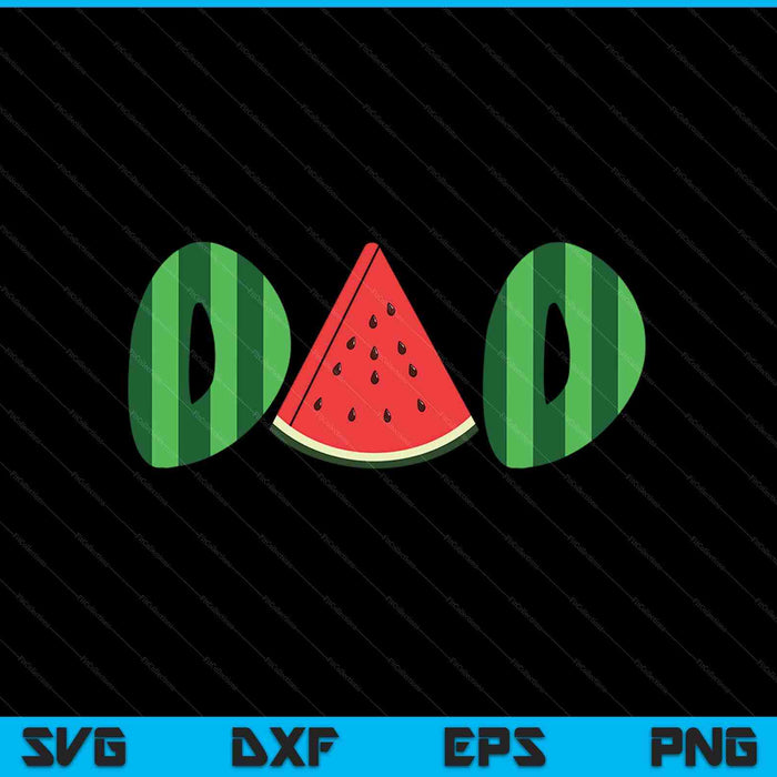 Watermeloen papa Fruitarian minnaar SVG PNG digitale snijbestanden