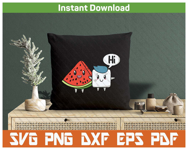 Funny Watermelon Quote Tropical Fruit SVG PNG Cutting Files