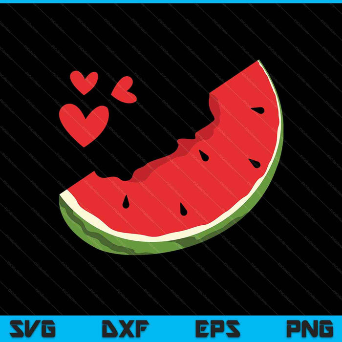 Watermeloen segment meloen zomervakantie seizoen fruitliefhebbers SVG PNG snijden afdrukbare bestanden