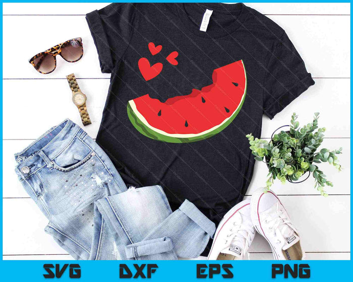 Rebanada de sandía Melón Temporada de vacaciones de verano Amantes de la fruta SVG PNG Cortar archivos imprimibles