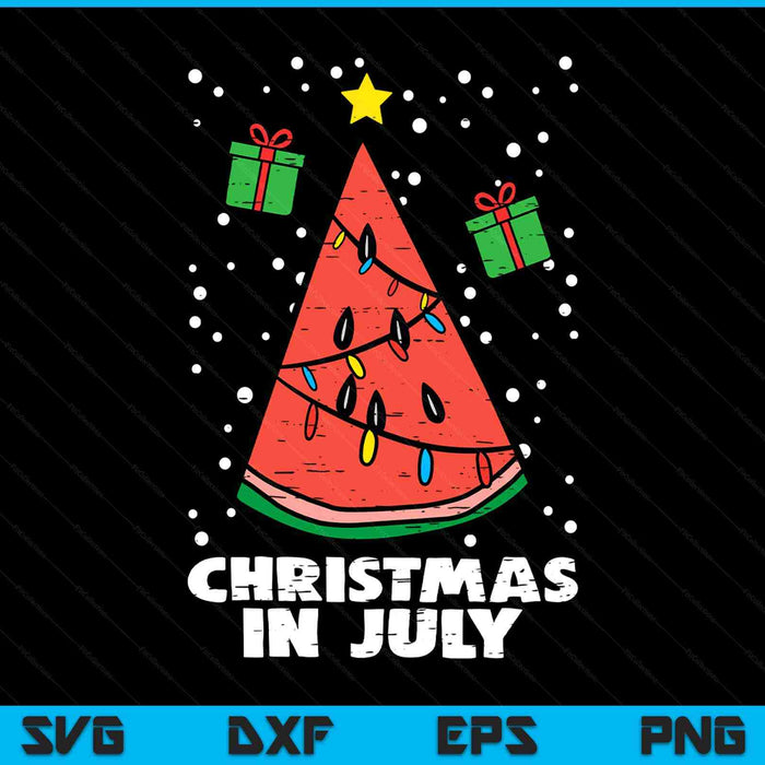 Xmas Tree Lights Christmas In July Funny Summer SVG PNG Digital Printable Files